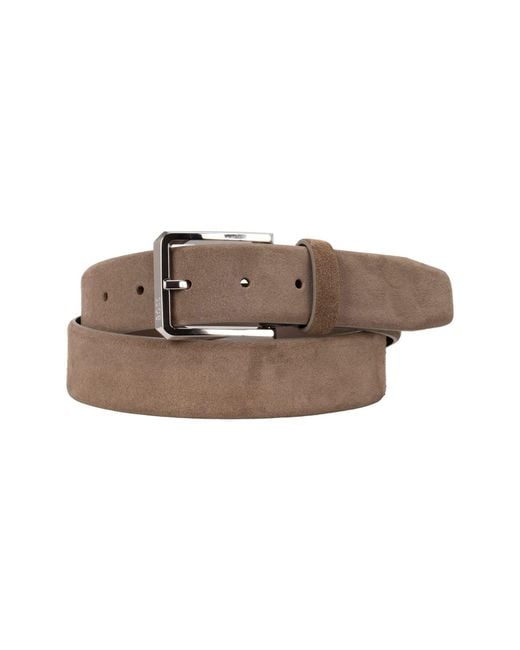 Boss Brown Caleb Suede Belt for men