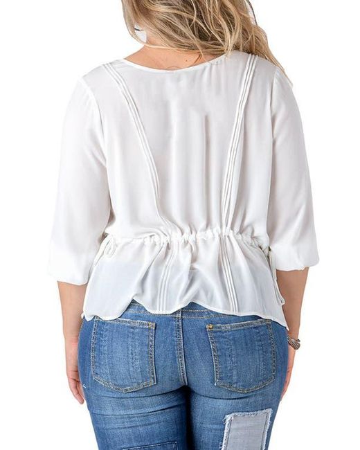 Standards & Practices White Joanna Cinch Back Top