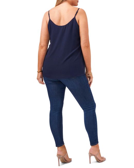 1.STATE Blue Sheer Inset Camisole