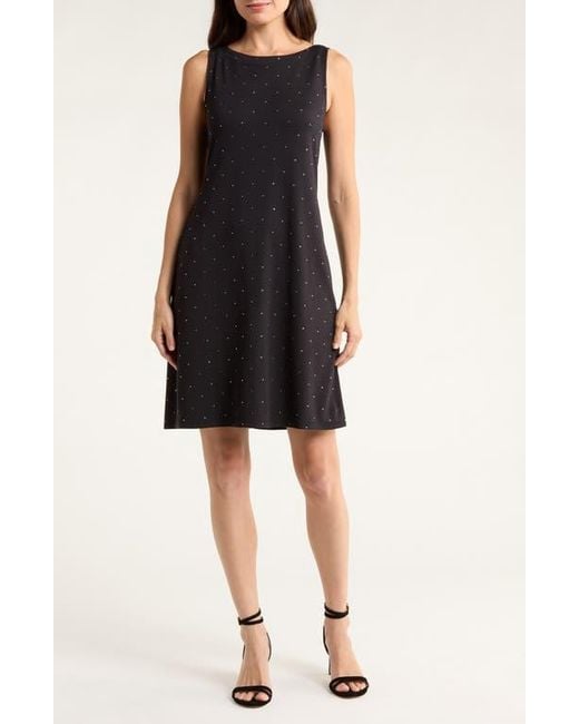 Tommy Bahama Black Darcy Diamante Sleeveless Ponte Shift Dress