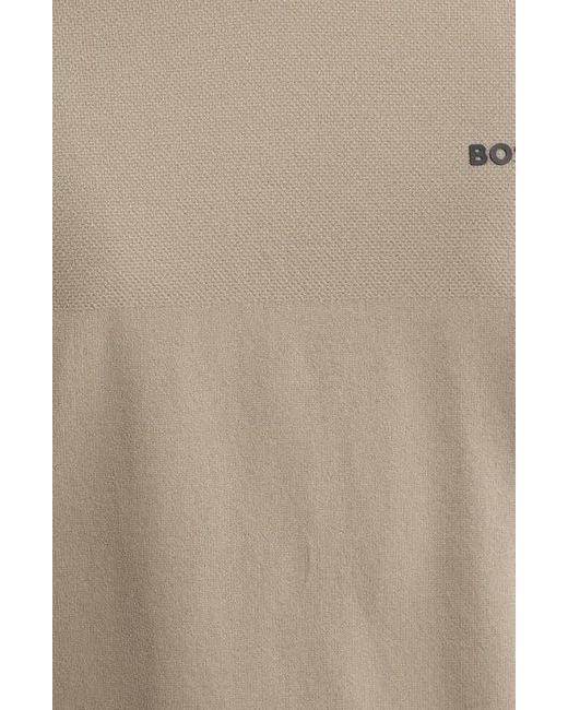 Boss Blue Seamless Tech Performance Hoodie for men