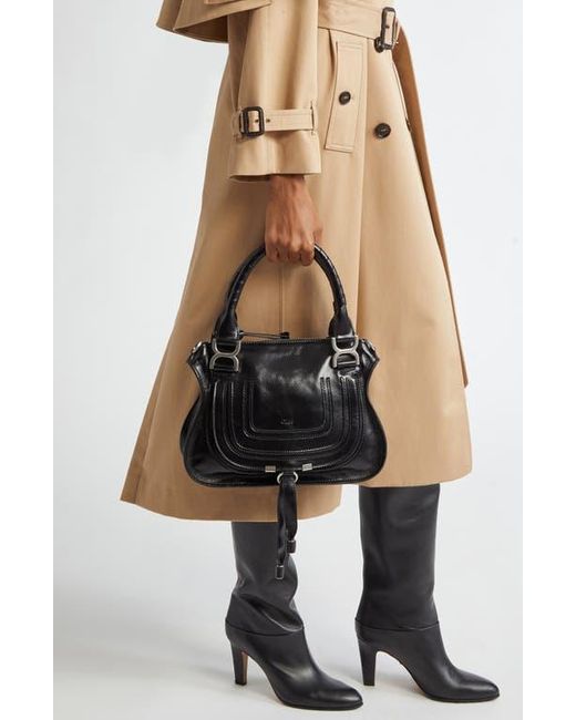 Chloé Black Small Marcie Leather Satchel