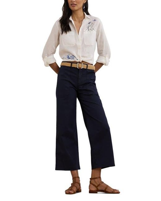 Ralph Lauren White Relaxed Fit Linen Button-Up Shirt