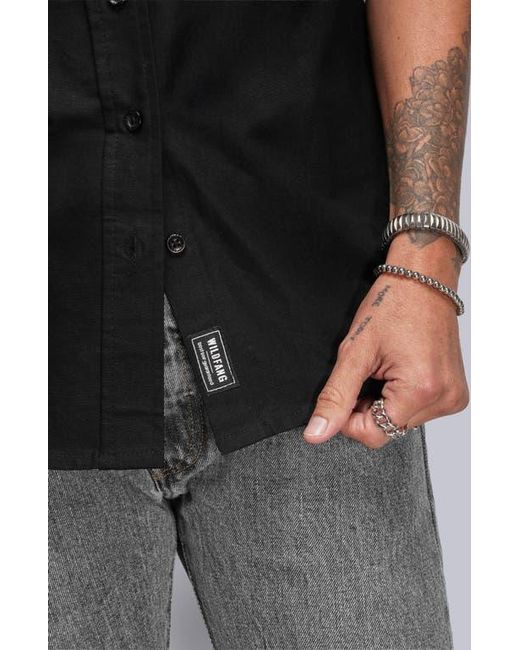 WILDFANG Black The Essential Oxford Button Up