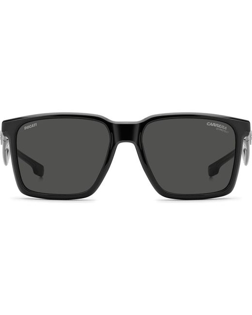 Carrera Black X Ducati 56Mm Rectangular Sunglasses for men