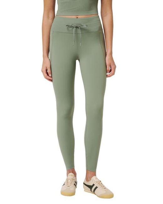 Travis Mathew Green Moveknit Drawstring Waist Leggings