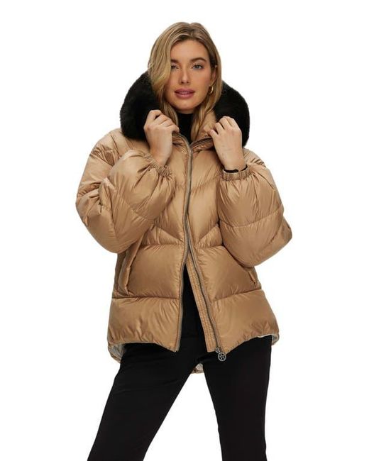 Gorski Natural Apres-Ski High-Low Jacket With Toscana Detachable Trim