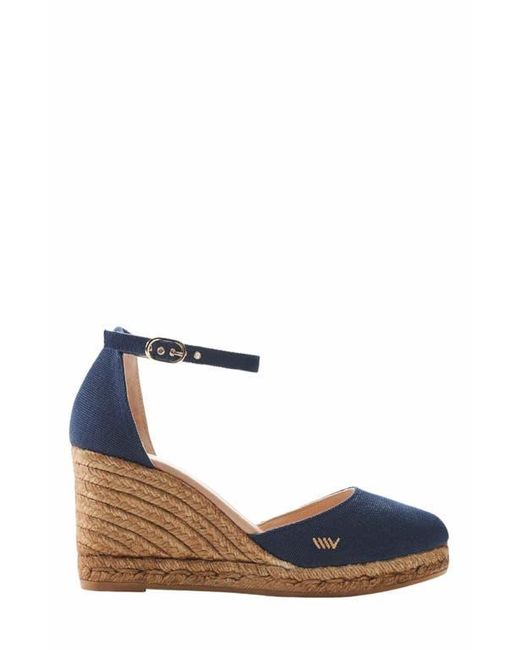 VISCATA Women's Blue Estartit Canvas Espadrille Wedges