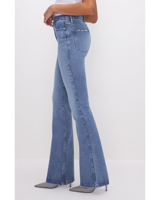 GOOD AMERICAN Blue Good Classic Slim Bootcut Jeans