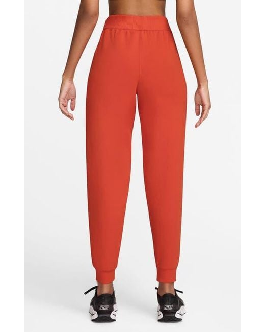 Nike Red 24.7 Dri-Fit Mid-Rise Joggers