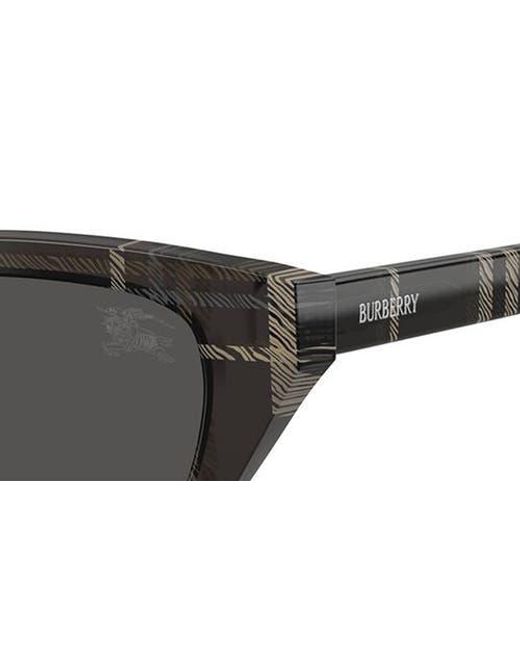 Burberry Gray 52Mm Rectangular Sunglasses
