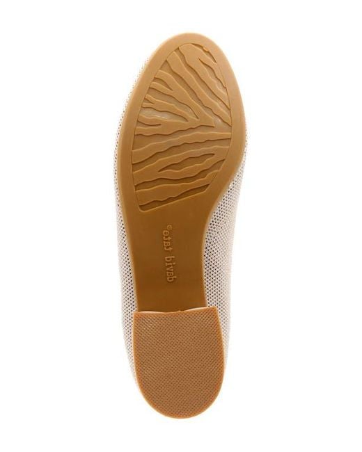 David Tate Gray Runway Ballet Flat