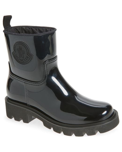 Moncler Black Kickstream Waterproof Rain Boot
