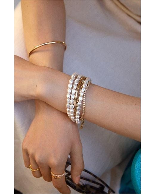 BaubleBar White Ondine Faux Bracelet