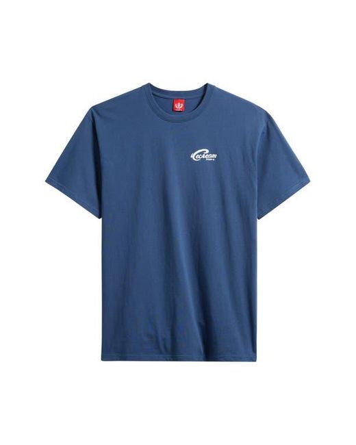 ICECREAM Blue Classic Graphic T-Shirt for men