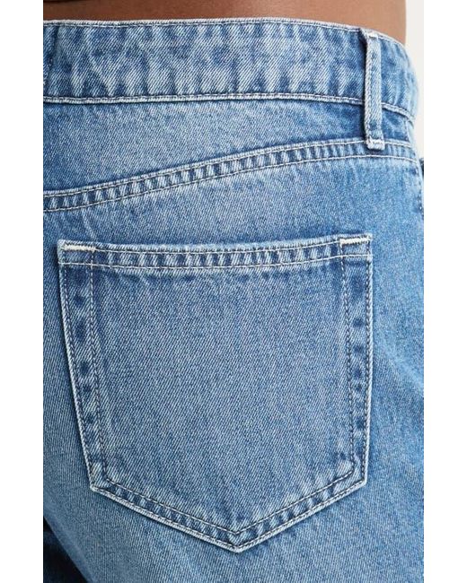 L'Agence Blue Nevia Low Rise Slouch Straight Leg Jeans