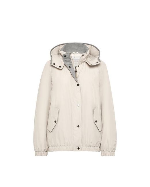 Brunello Cucinelli Natural Water-Resistant Taffeta Down Jacket