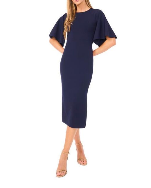 Ted Baker Flare Sleeve Midi Dress in Blue | Lyst