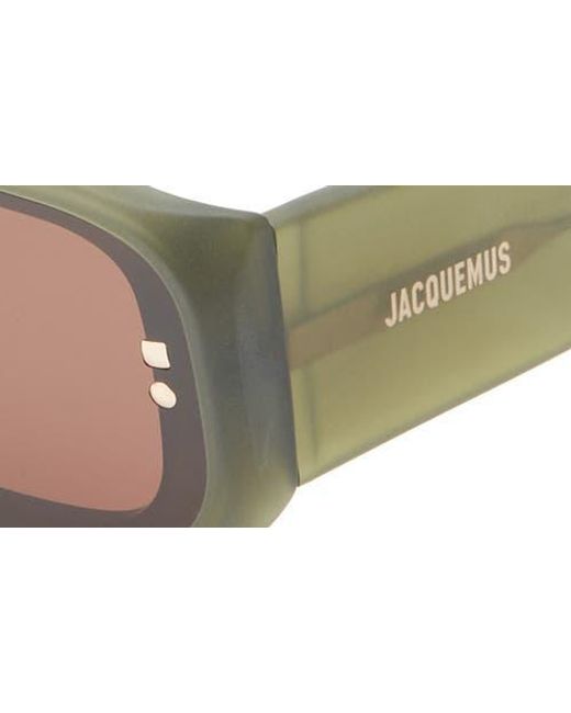Jacquemus Brown Les Lunettes Jac195 Rectangular Sunglasses for men