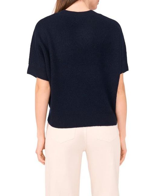 Halogen® Blue Short Sleeve Sweater