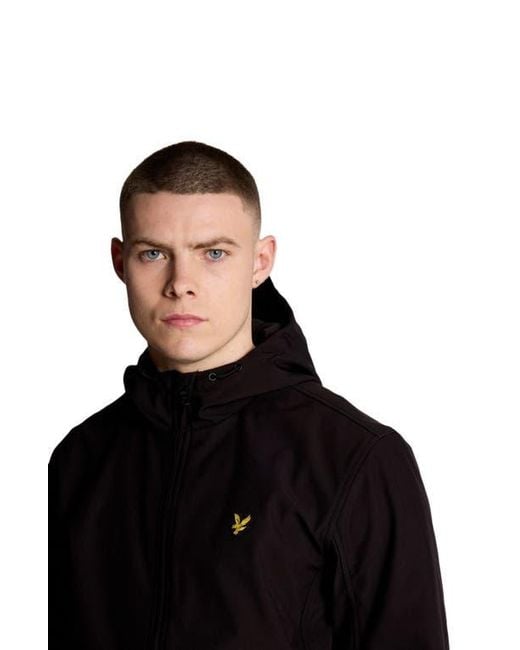 Lyle & Scott Black Mesh Lined Softshell Jacket for men