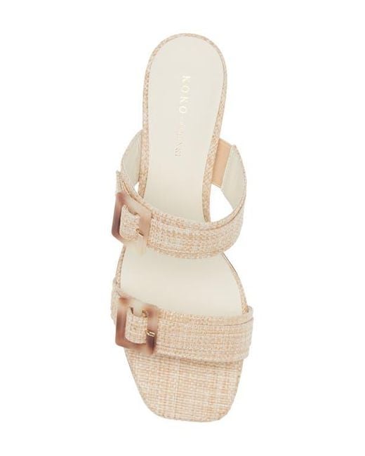 KOKO + PALENKI Natural Resort Slide Sandal