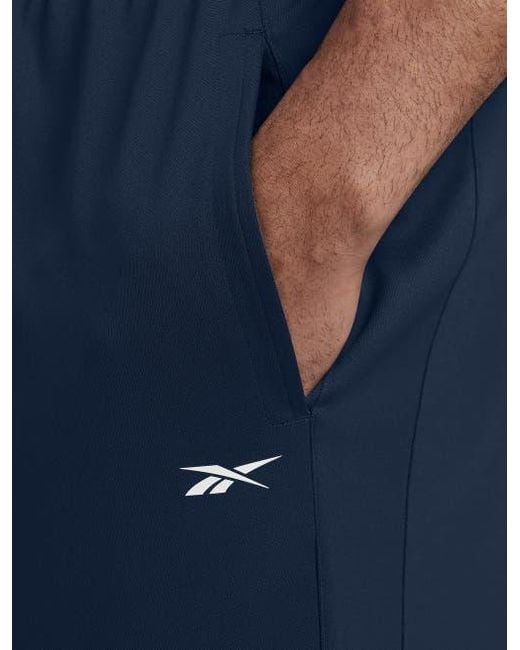 Reebok Blue Big & Tall Performance Double-Knit Open-Hem Pants for men