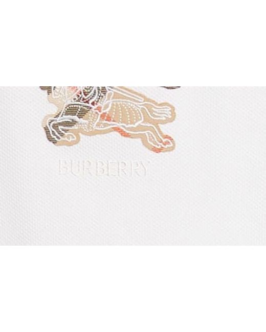 Burberry White Priscilla Ekd Cotton Polo