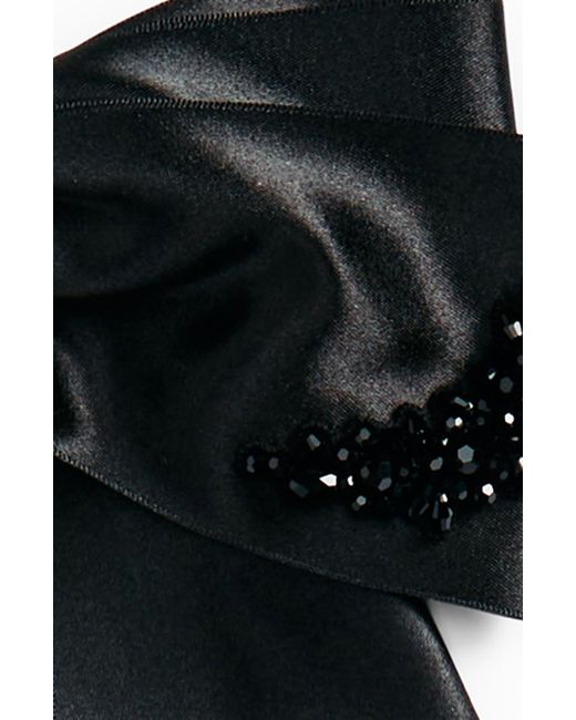 Simone Rocha Black Embellished Long Bow Hair Clip