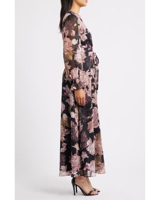 print dresses for women Valentina Satin Floral Print Dress