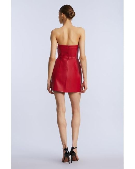BCBGMAXAZRIA Red Leather Mini