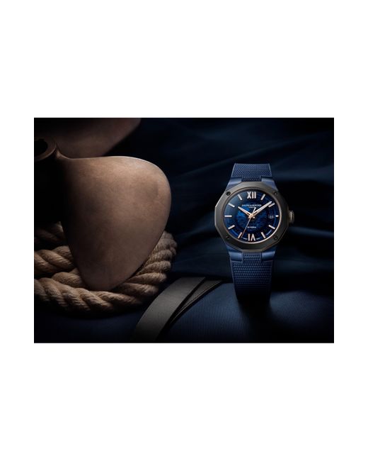 Baume & Mercier Blue Riviera 10769 Rubber Strap Watch for men