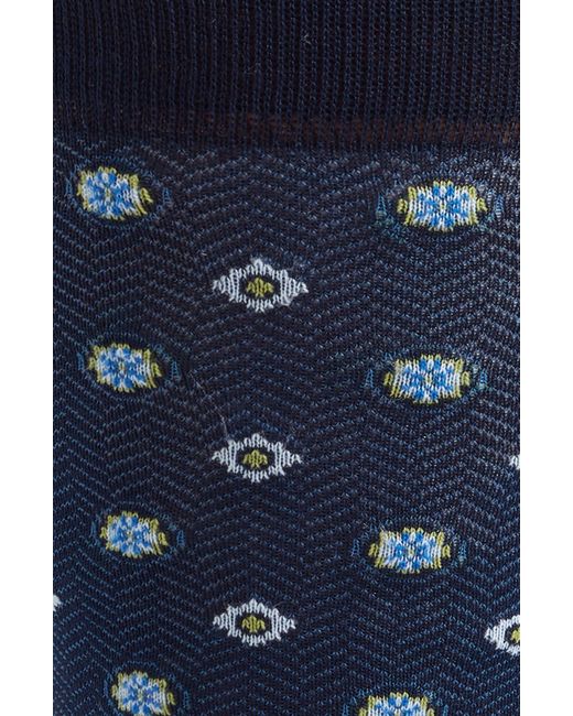 Edward Armah Medallion Tall Dress Socks in Blue for Men Lyst