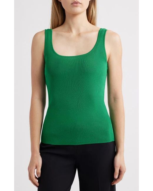 Anne Klein Green Square Neck Sweater Tank
