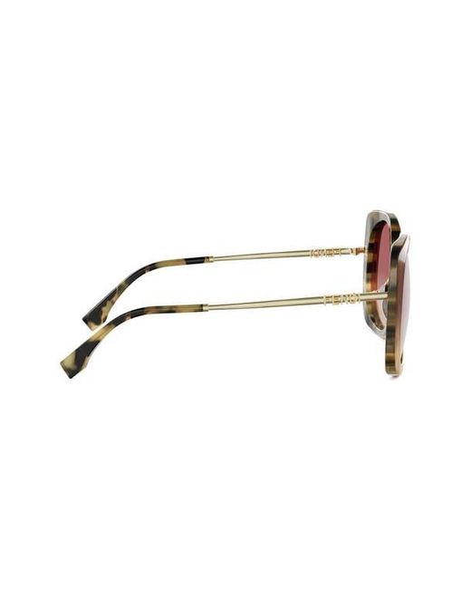 Fendi Pink Graphy 55Mm Gradient Square Sunglasses