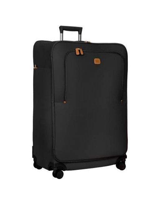 Bric's Black Firenze Softside 32 X-Large Checked Compound Spinner Luggage
