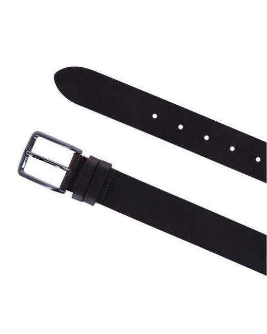 Ibex England Black Casual 35Mm Belt With Double Loop Keeper for men