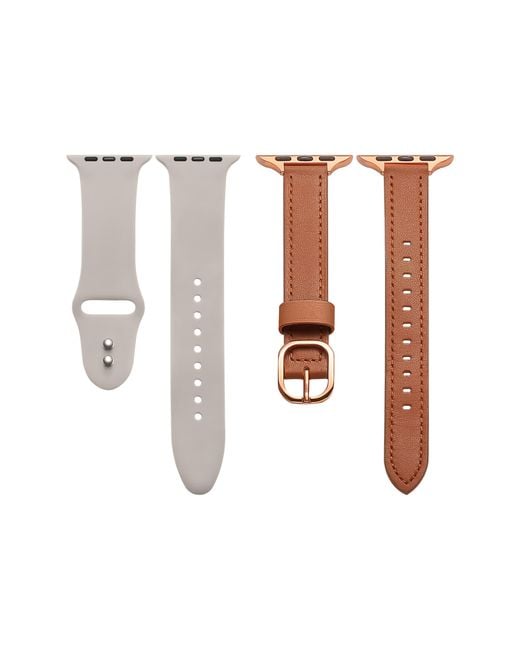 The Posh Tech White Assorted 2-Pack Apple Watch Watchbands for men