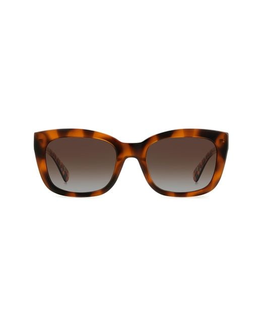 Kate Spade Brown Tammy 53Mm Rectangular Sunglasses