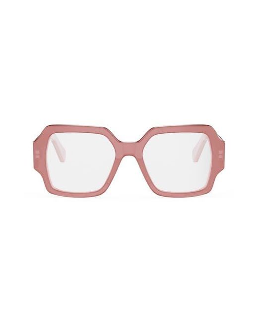 Céline Pink Triomphe 52Mm Square Reading Glasses