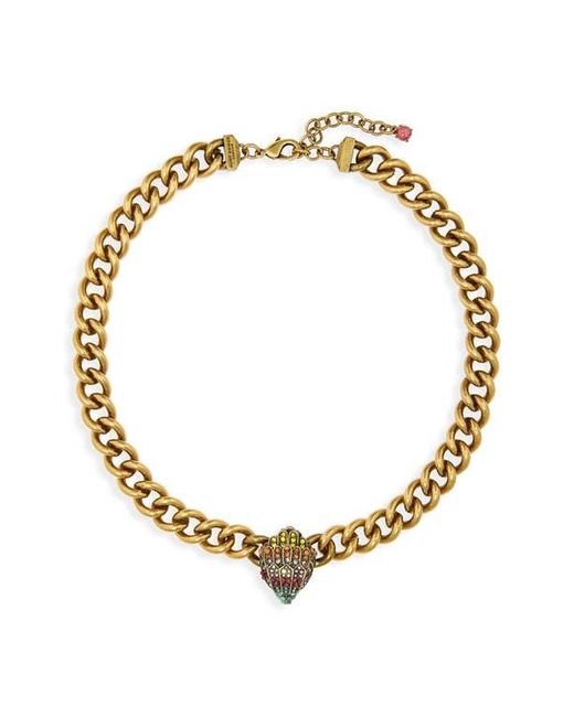 Kurt Geiger Metallic Eagle Stone Collar Necklace