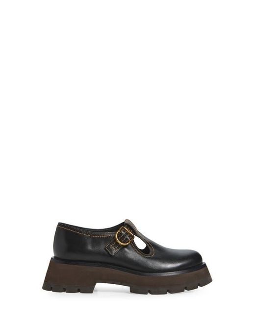 3.1 Phillip Lim Black Kate Lug Sole Mary Jane Loafer