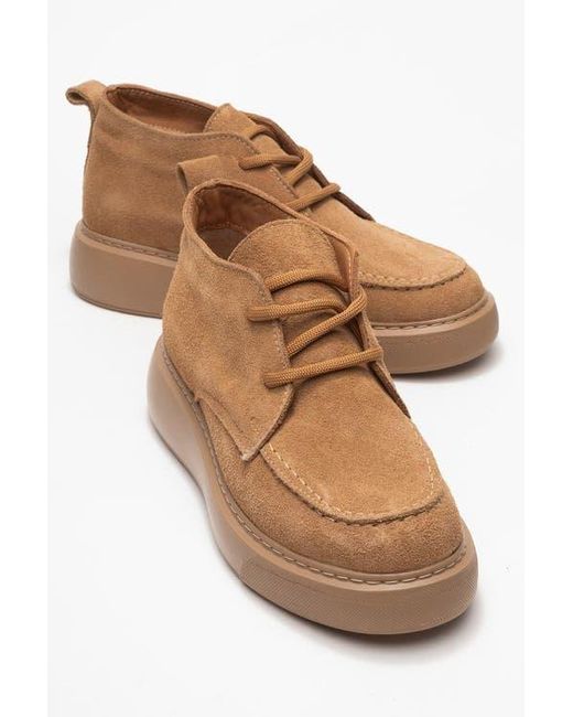 Forever & Always Shoes Brown Lilya Leather Chukka Boot