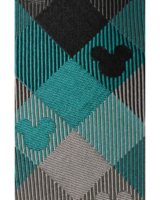 Cufflinks Inc. Green X Disney Mickey Silhouette Plaid Silk Tie for men