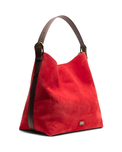 Frances Valentine Red Hunter Hobo Shoulder Bag