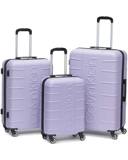Calvin Klein Purple Bowery 3 Piece Luggage Set