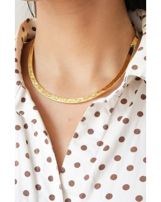 Argento Vivo White Hammered Collar Necklace