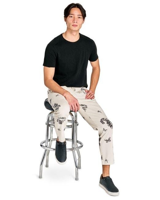 Con.struct Natural Slim Fit Skull Pleated Drawstring Pants for men