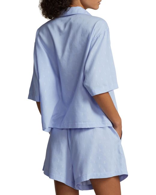 Polo Ralph Lauren Blue Pony Logo Short Pajamas
