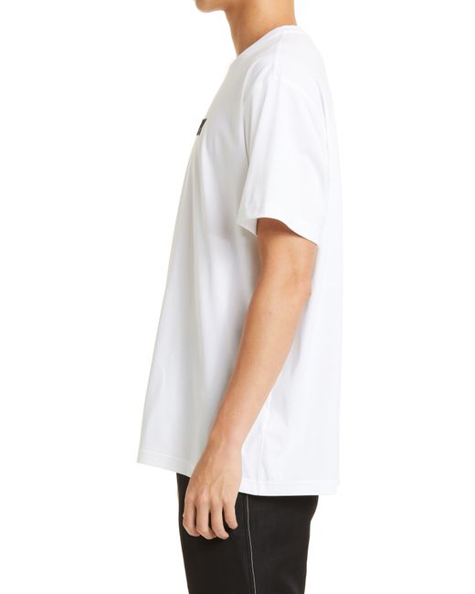 Burberry White Harriston Logo Graphic Tee for men